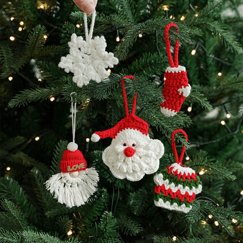 Rubbyoo Crochet Christmas Tree Decoration - Scandinavian Hanging Ornaments | Unique Holiday Craft - image 1