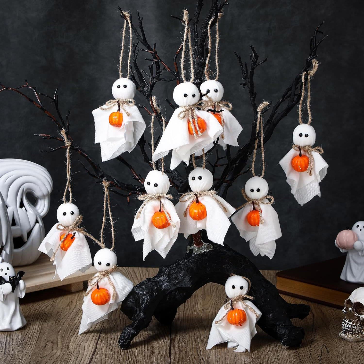 Rubbyoo 16pcs Halloween Ghost Ornaments - Halloween Home Party Decor | Unique Yard Tree Hanging  - image 1