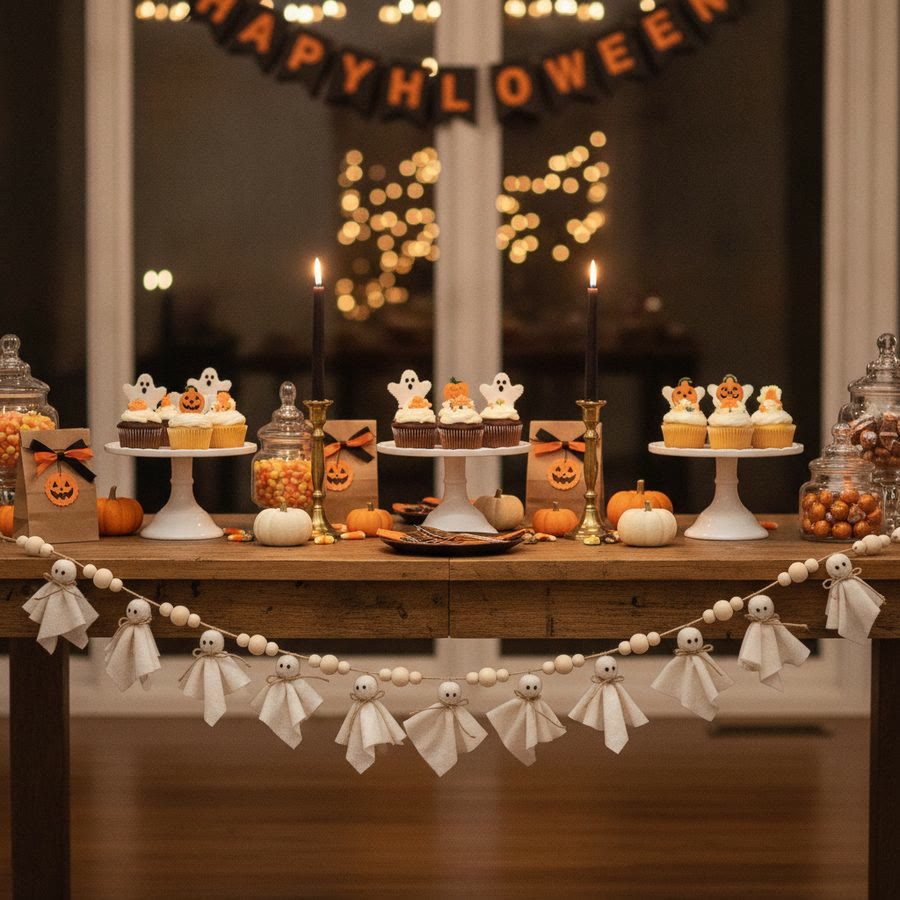 Rubbyoo 16pcs Halloween Ghost Ornaments - Halloween Home Party Decor | Unique Yard Tree Hanging  - image 3