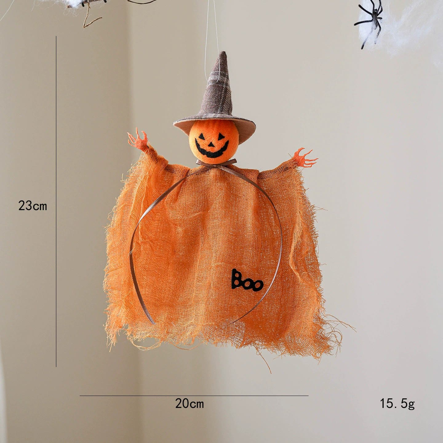 Rubbyoo Silk Halloween Hanging Witch - Decorative Halloween Art | Spooky Haunted House Decor  - Pumpkin - image 5