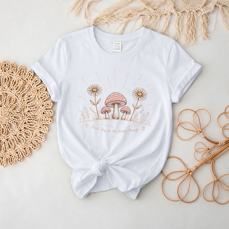 Rubbyoo Mushroom Garden  Graphic Tee  - Fashionable & Skin-Friendly Clothing | Multiple Color Options Tee - White - 2XL - image 9