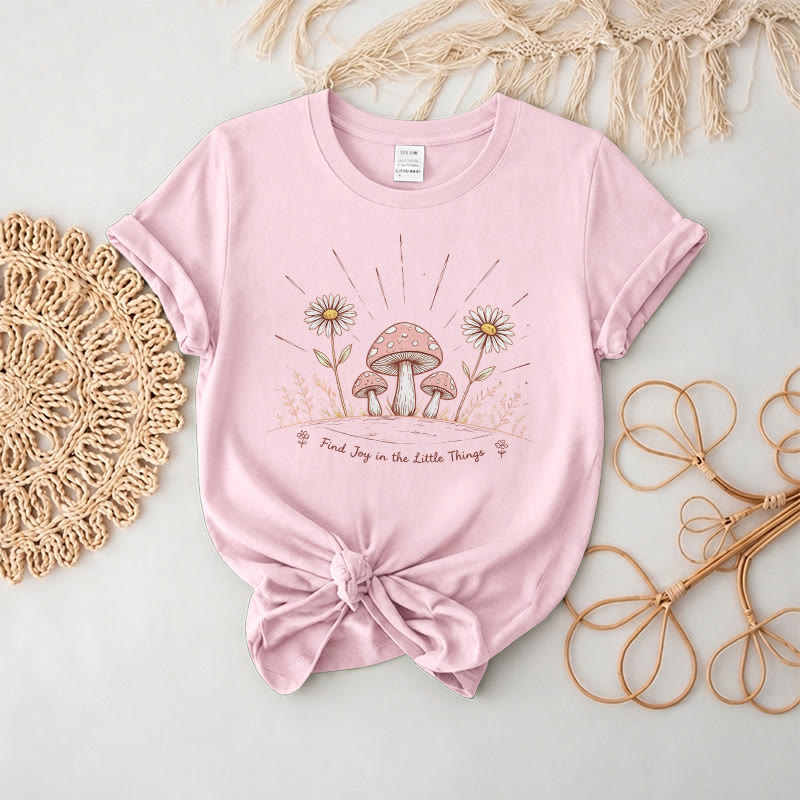 Rubbyoo Mushroom Garden  Graphic Tee  - Fashionable & Skin-Friendly Clothing | Multiple Color Options Tee - Pink - 2XL - image 3