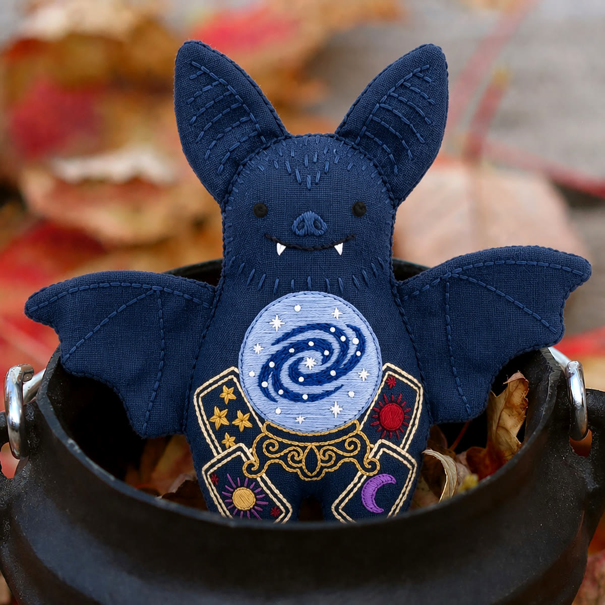 Rubbyoo Bat Embroidery Kit - Fortune Teller | Mystical Crystal Ball Craft | Witchy Handmade Decoration - image 4