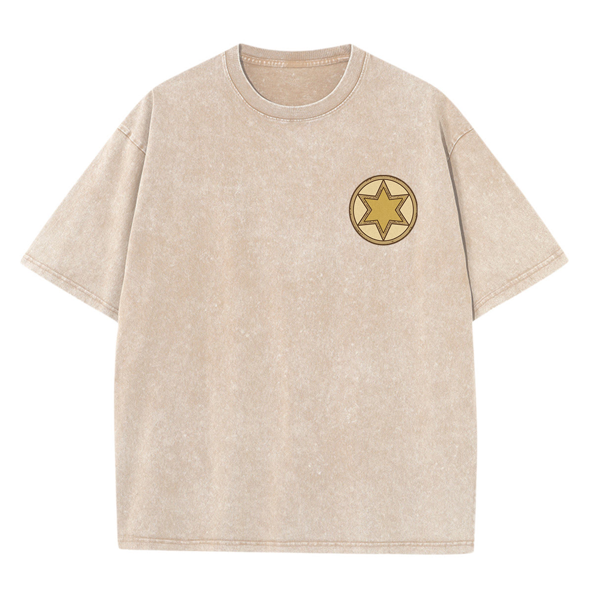 Rubbyoo  North Star Constellation Double Sided Unisex Washed T-shirt Botanical Tarot Motif - image 2