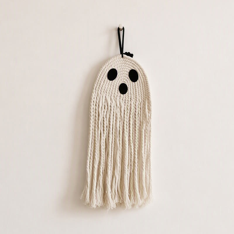 Rubbyoo Macrame Halloween Ghost Decor - Creative Outdoor Hanging | Nice For Halloween Party  - Ghost E - image 11