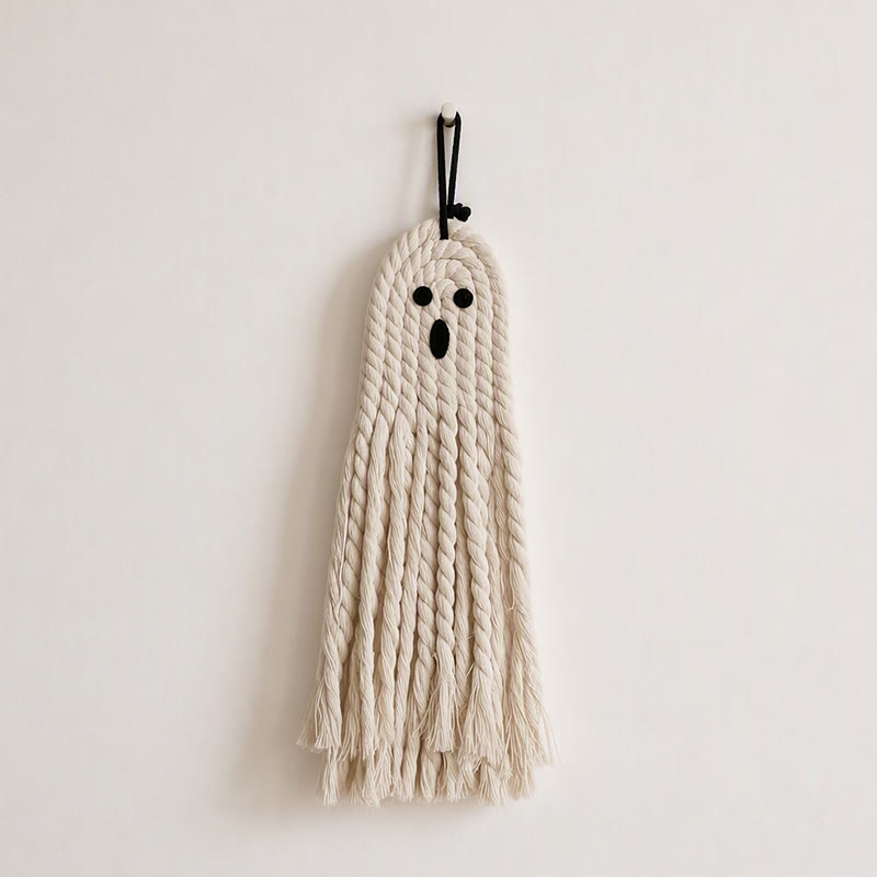 Rubbyoo Macrame Halloween Ghost Decor - Creative Outdoor Hanging | Nice For Halloween Party  - Ghost A - image 10