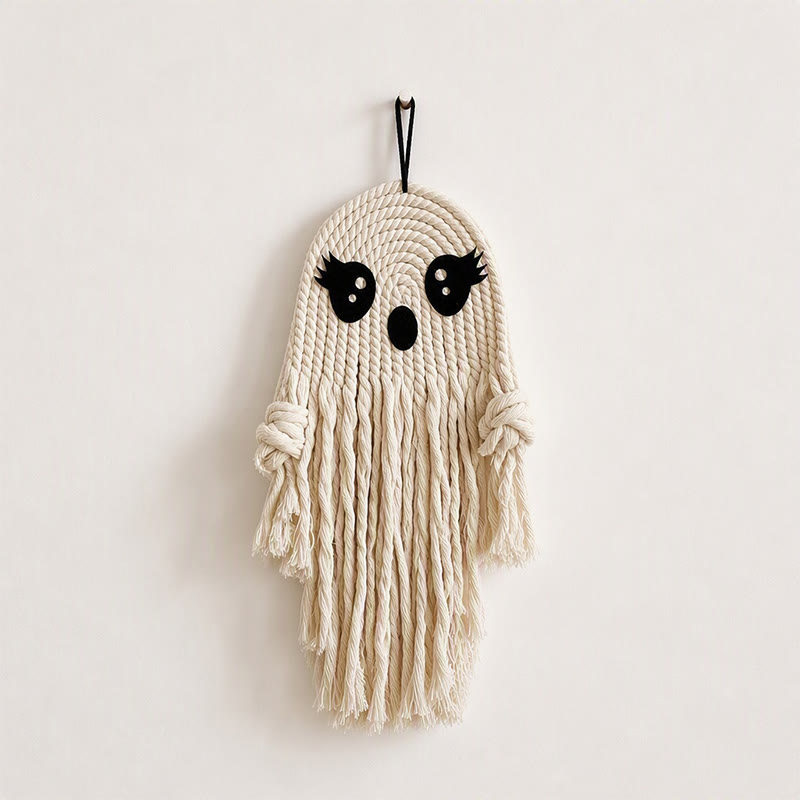 Rubbyoo Macrame Halloween Ghost Decor - Creative Outdoor Hanging | Nice For Halloween Party  - Ghost D - image 12