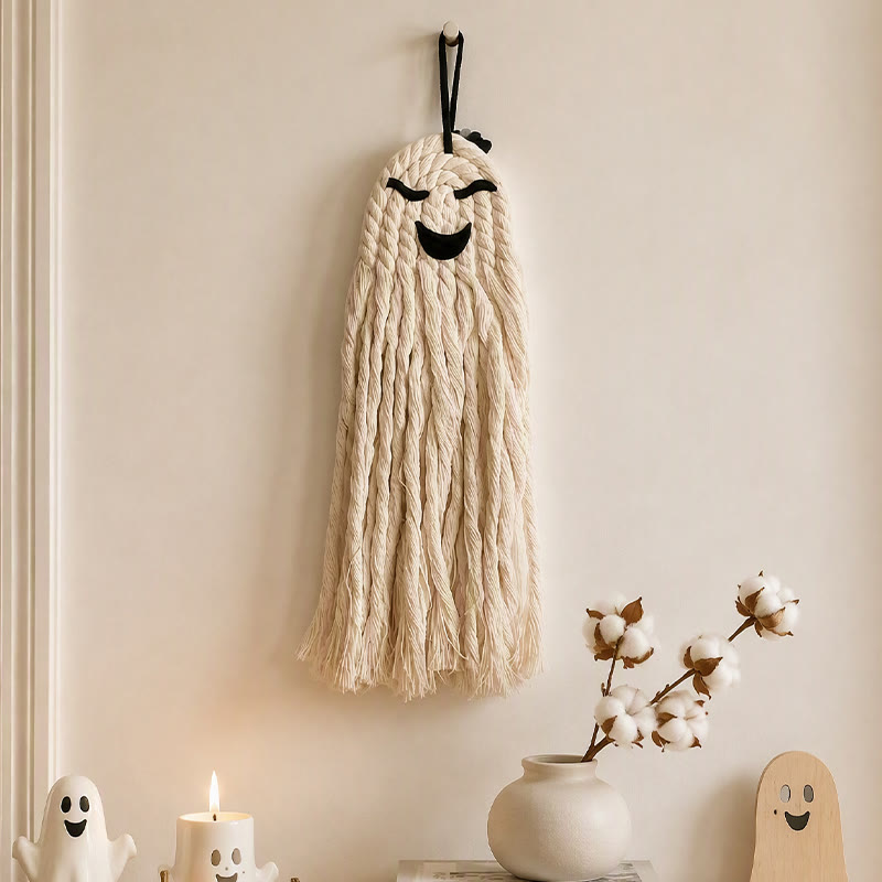 Rubbyoo Macrame Halloween Ghost Decor - Creative Outdoor Hanging | Nice For Halloween Party  - image 6