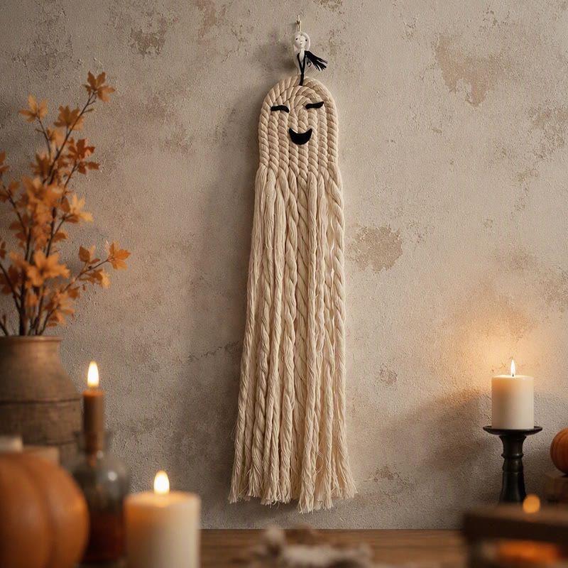 Rubbyoo Macrame Halloween Ghost Decor - Creative Outdoor Hanging | Nice For Halloween Party  - image 4