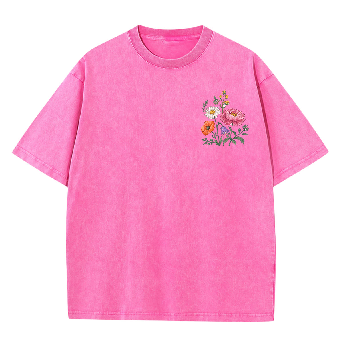 Rubbyoo Bloom In Your Own Time Double Sided Unisex Washed T-shirt Intricate Floral Outfit - image 2