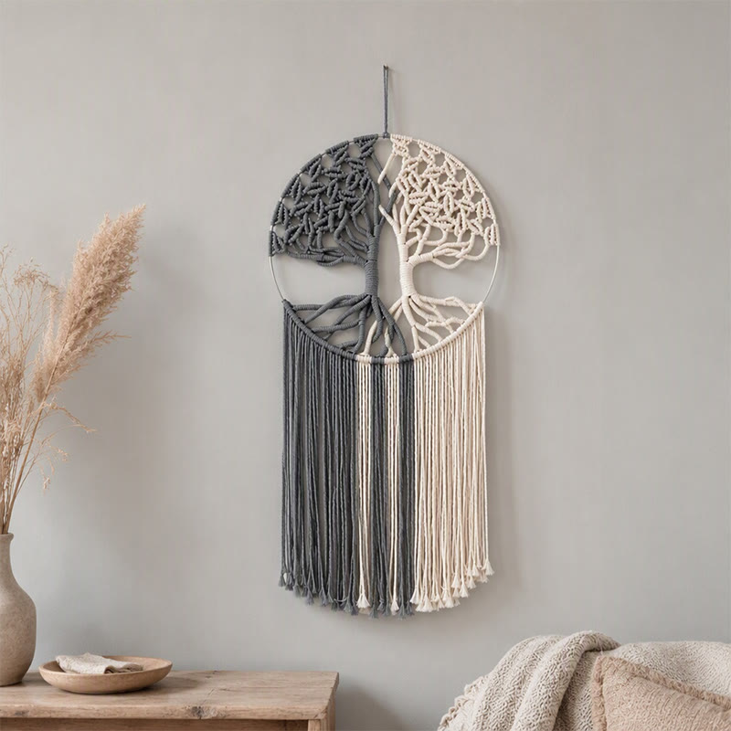 Rubbyoo Macrame Tree Of Life Hanging - Perfect Housewarming Gift | Spiritual Botanical Wall Art  - Tapestry D - image 4