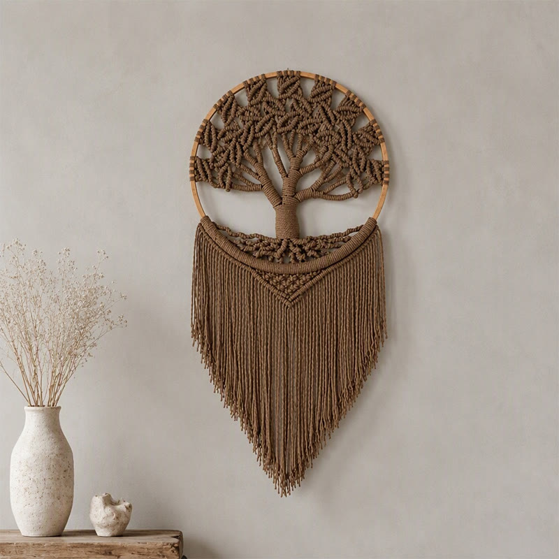 Rubbyoo Macrame Tree Of Life Hanging - Perfect Housewarming Gift | Spiritual Botanical Wall Art  - image 1