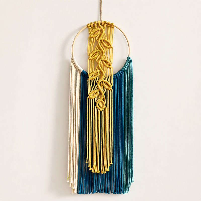 Rubbyoo Macrame Hoop Wall Hanging - Colourful Boho Room Decor | Nice Housewarming Gift  - Tapestry A - image 5