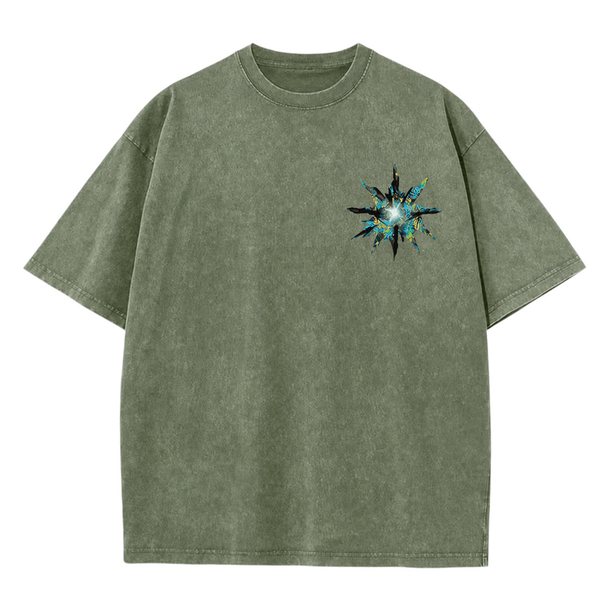 Rubbyoo Tale That Remembers Nature-inspired Double Sided Unisex Washed T-shirt  - image 2