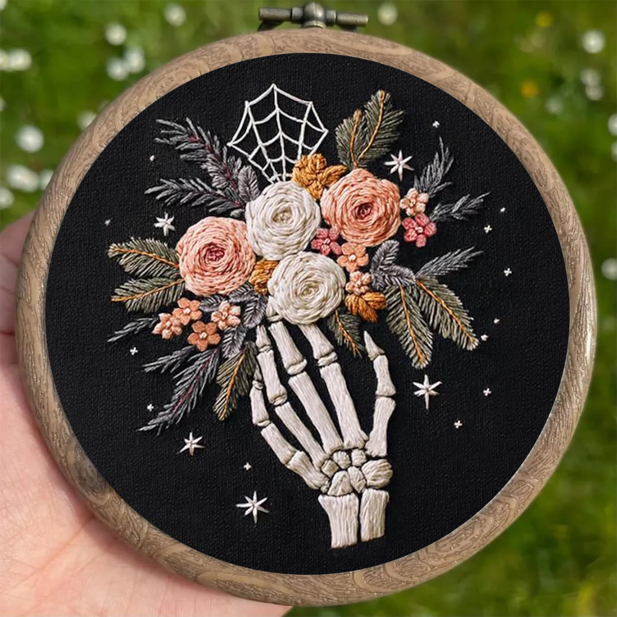Rubbyoo Embroidery Kit - Eternal Blooms | Whimsigoth Style Handmade Decor | Romantic Halloween Gift - image 2