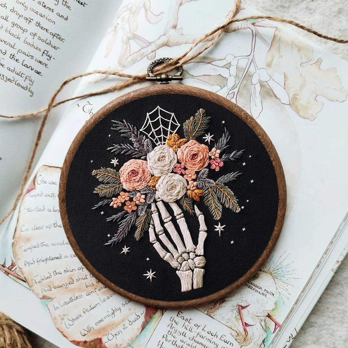 Rubbyoo Embroidery Kit - Eternal Blooms | Whimsigoth Style Handmade Decor | Romantic Halloween Gift - image 7