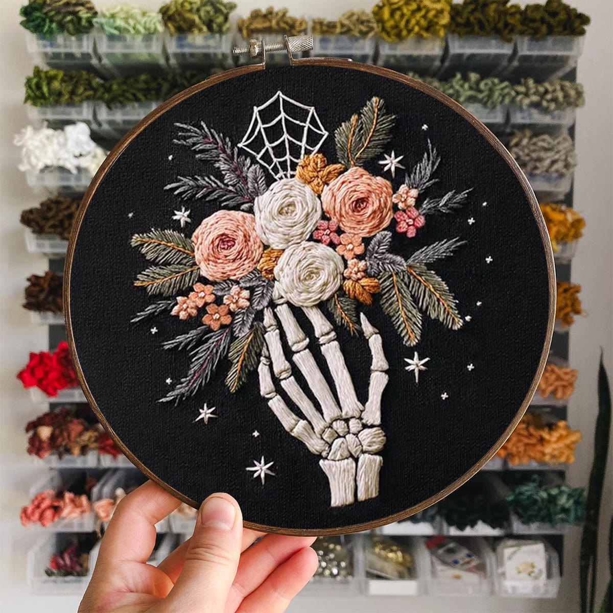 Rubbyoo Embroidery Kit - Eternal Blooms | Whimsigoth Style Handmade Decor | Romantic Halloween Gift - image 8
