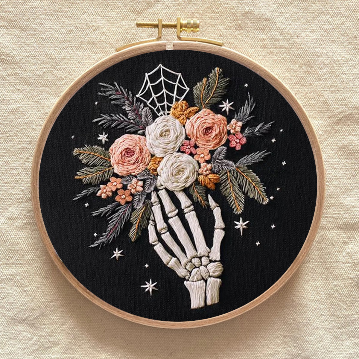 Rubbyoo Embroidery Kit - Eternal Blooms | Whimsigoth Style Handmade Decor | Romantic Halloween Gift - image 5