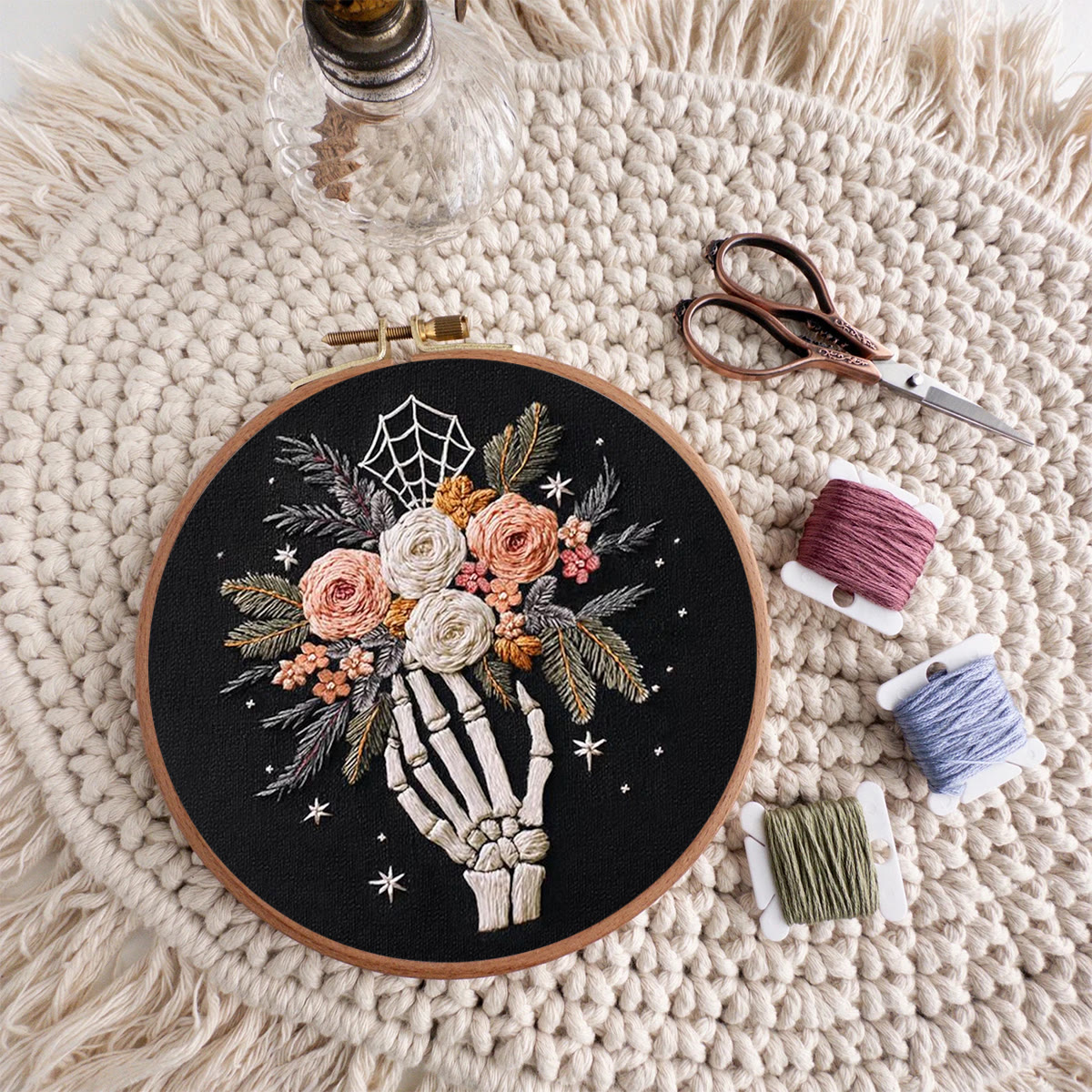Rubbyoo Embroidery Kit - Eternal Blooms | Whimsigoth Style Handmade Decor | Romantic Halloween Gift - image 9