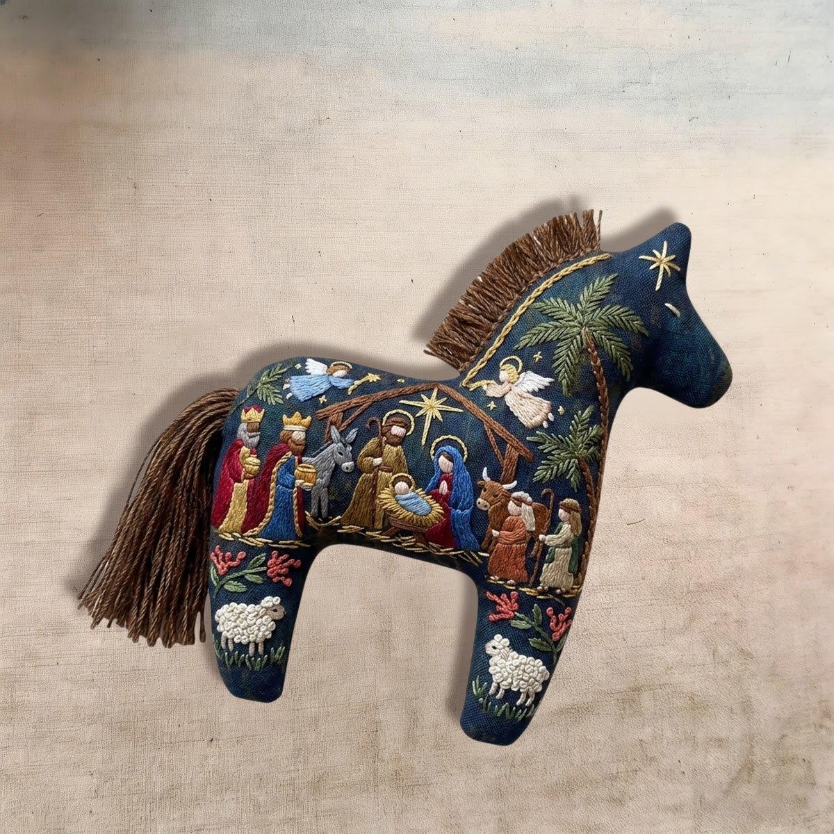 Rubbyoo Dala Horse Embroidery Kit - Christian Nativity Scene | Religious Holiday Accent | Christmas Nursery Decoration - image 8