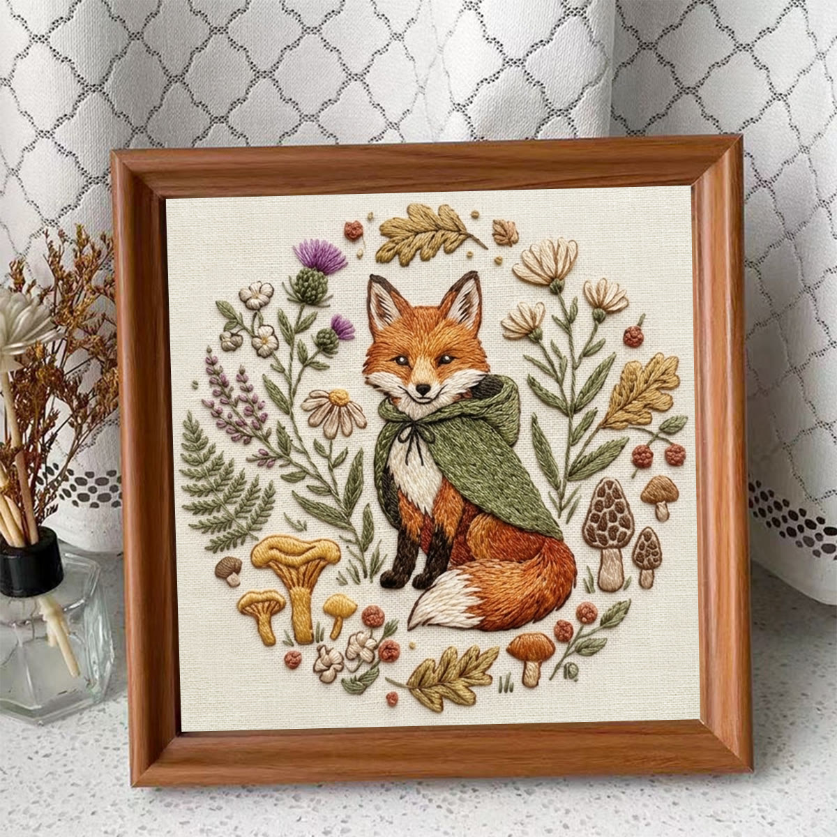 Rubbyoo Embroidery Kit - Fox In The Woodland | Fall Forest-themed Decor | Easy Sewing Perfect For New Hobby  - Embroidery Kit Plus An Extra Frame - image 10