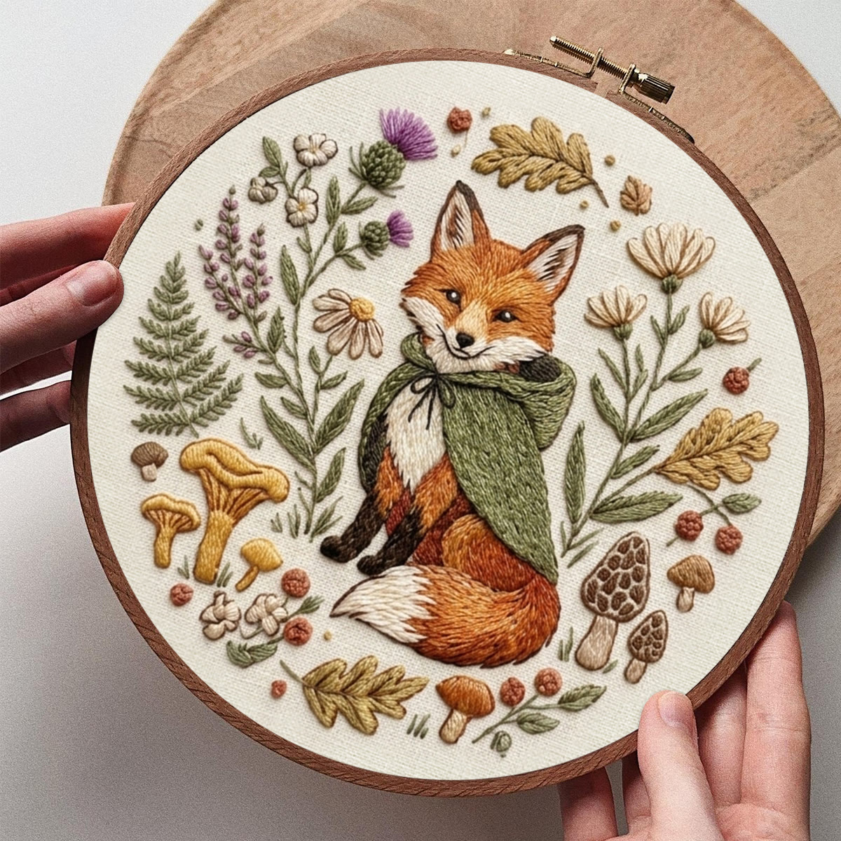 Rubbyoo Embroidery Kit - Fox In The Woodland | Fall Forest-themed Decor | Easy Sewing Perfect For New Hobby  - image 4