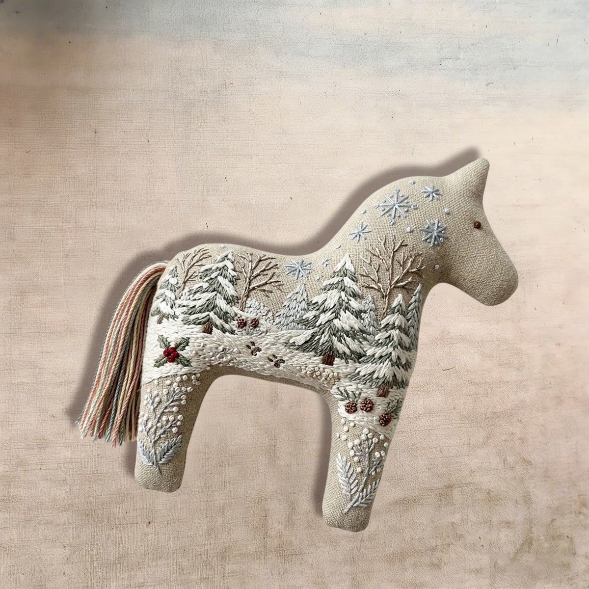 Rubbyoo Dala Horse Embroidery Kit - Scenic Snowy Landscape | Christmas Cozy Decor Gift | Easy Seasonal Needlework For Beginners - image 8