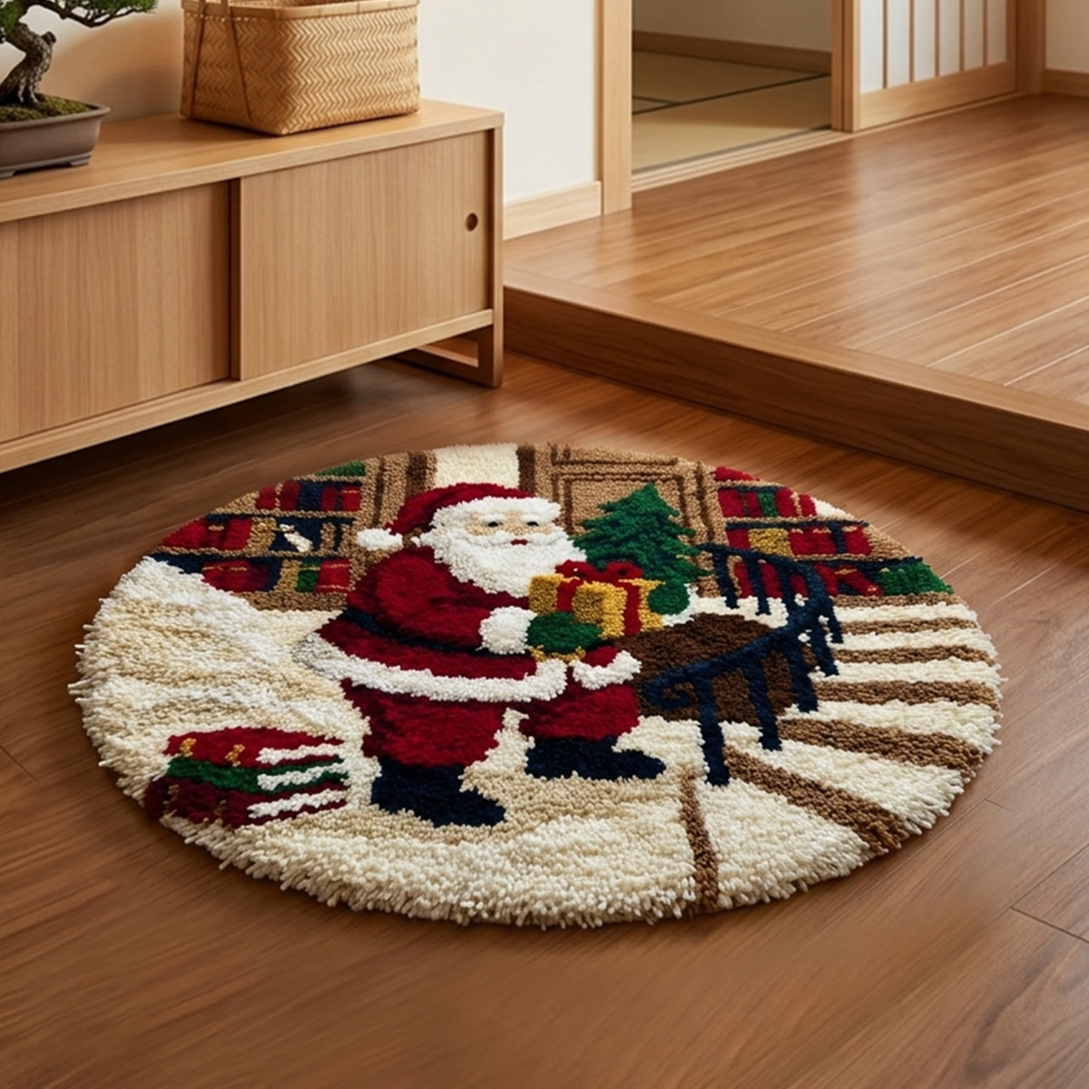 Rubbyoo Latch Hook Rug Kit - Santa Claus And Gift | Christmas Home Decor | Special Handmade Craft Gift - image 5