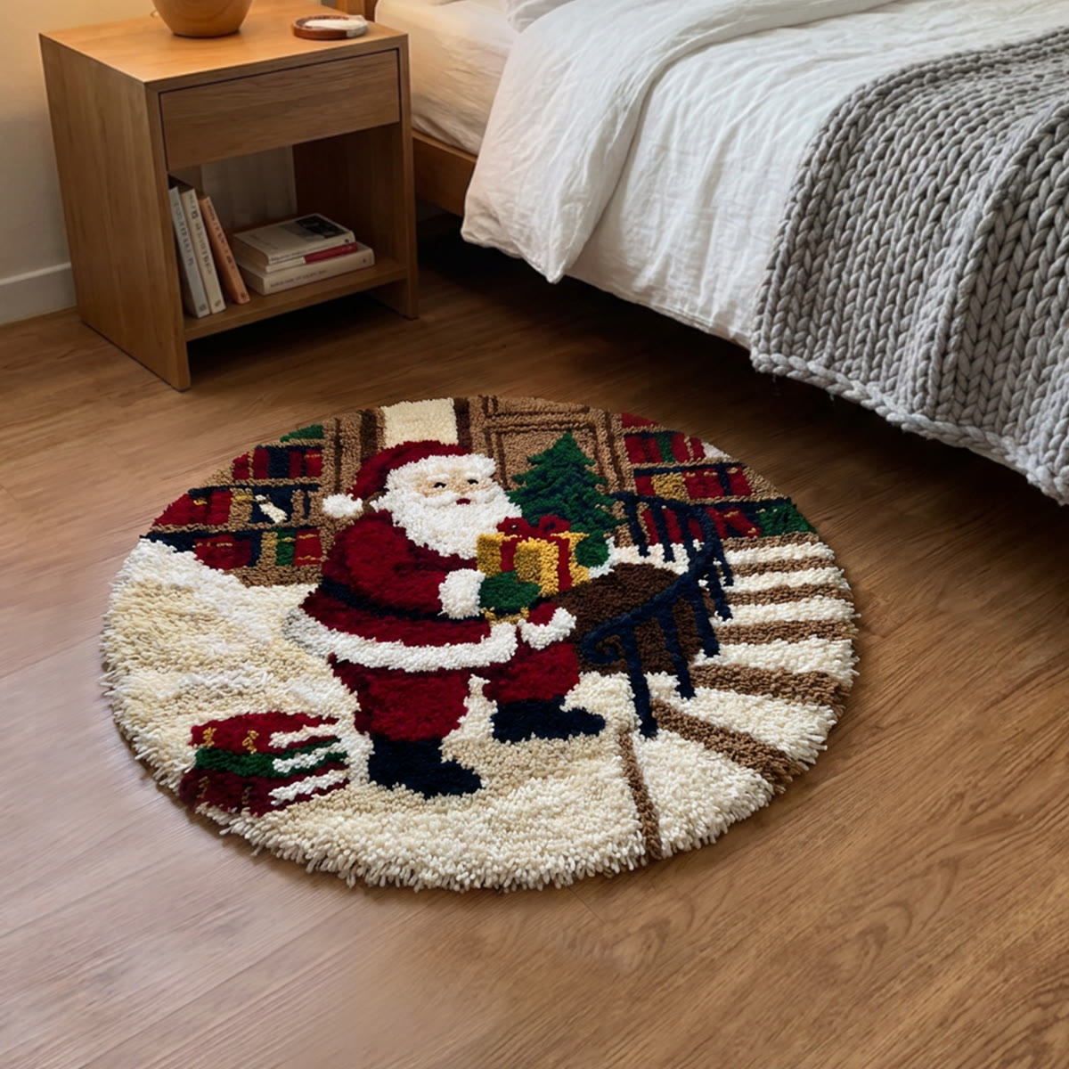 Rubbyoo Latch Hook Rug Kit - Santa Claus And Gift | Christmas Home Decor | Special Handmade Craft Gift - image 4