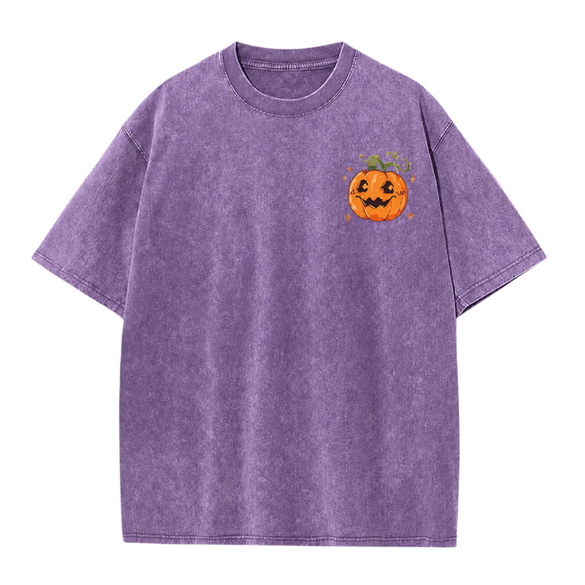 Rubbyoo Keep It Weird Double Sided Unisex Washed T-shirt  Pumpkin Motif Shirt - image 11