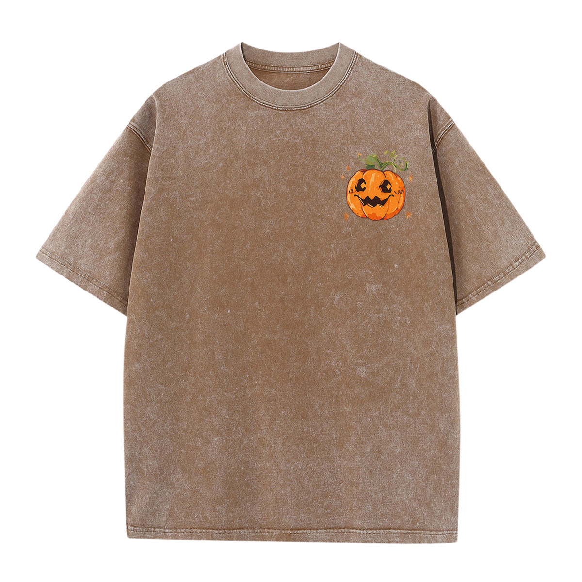 Rubbyoo Keep It Weird Double Sided Unisex Washed T-shirt  Pumpkin Motif Shirt - image 19