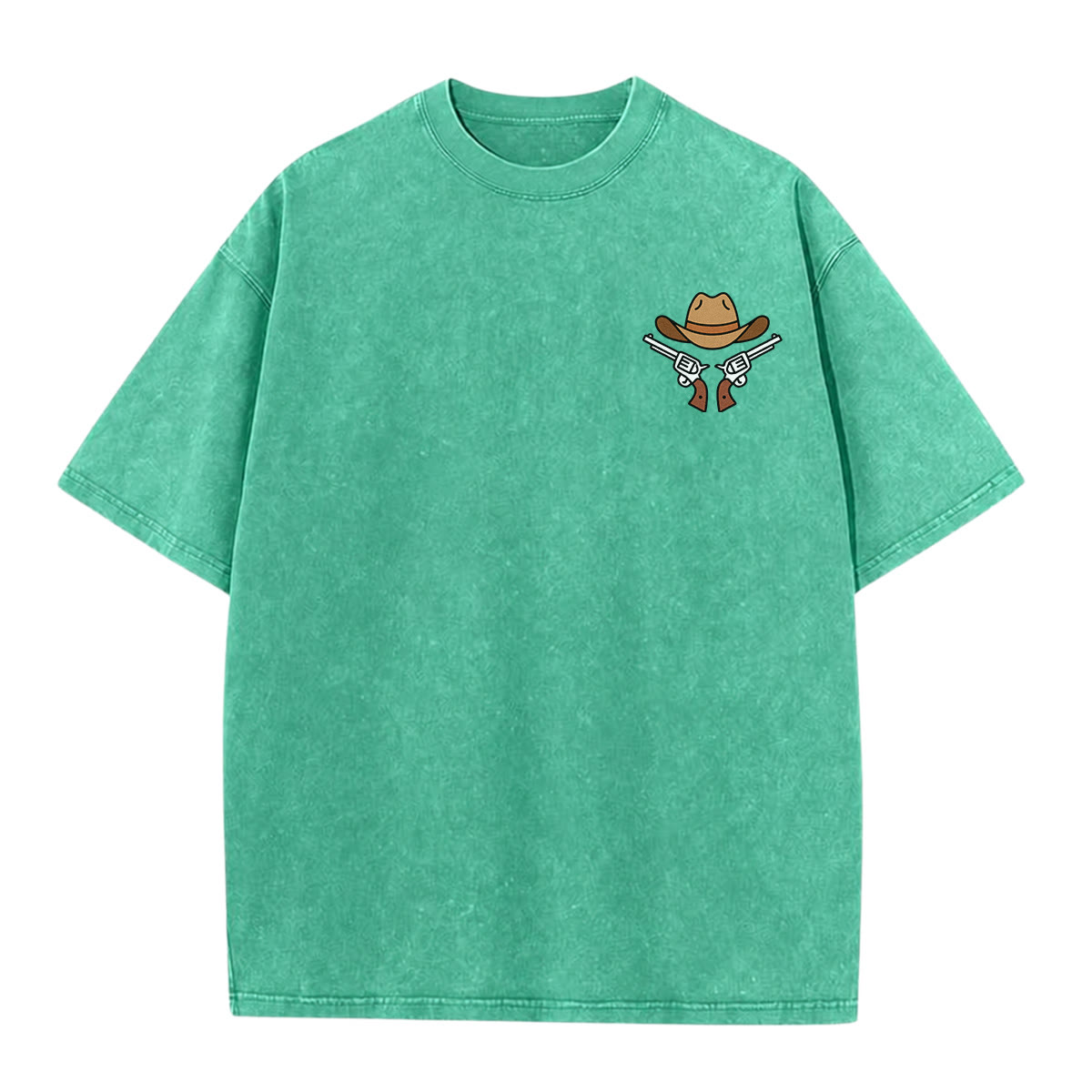 Rubbyoo Just The Way I Like It Double Sided Unisex Washed T-shirt Western Cowboy Style - image 5