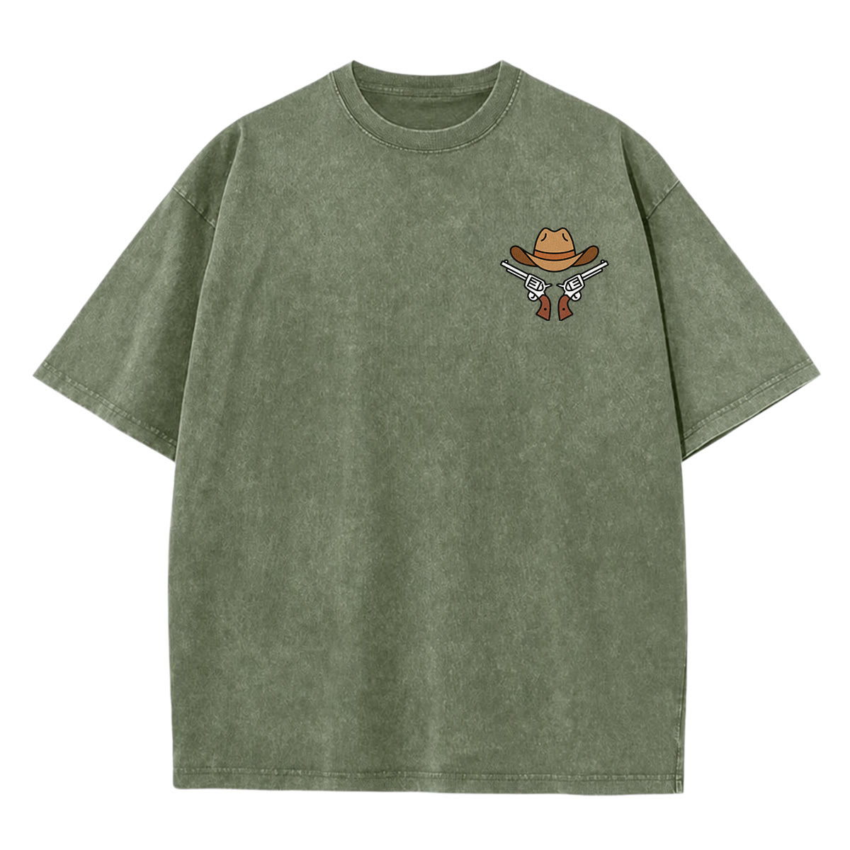 Rubbyoo Just The Way I Like It Double Sided Unisex Washed T-shirt Western Cowboy Style - image 7