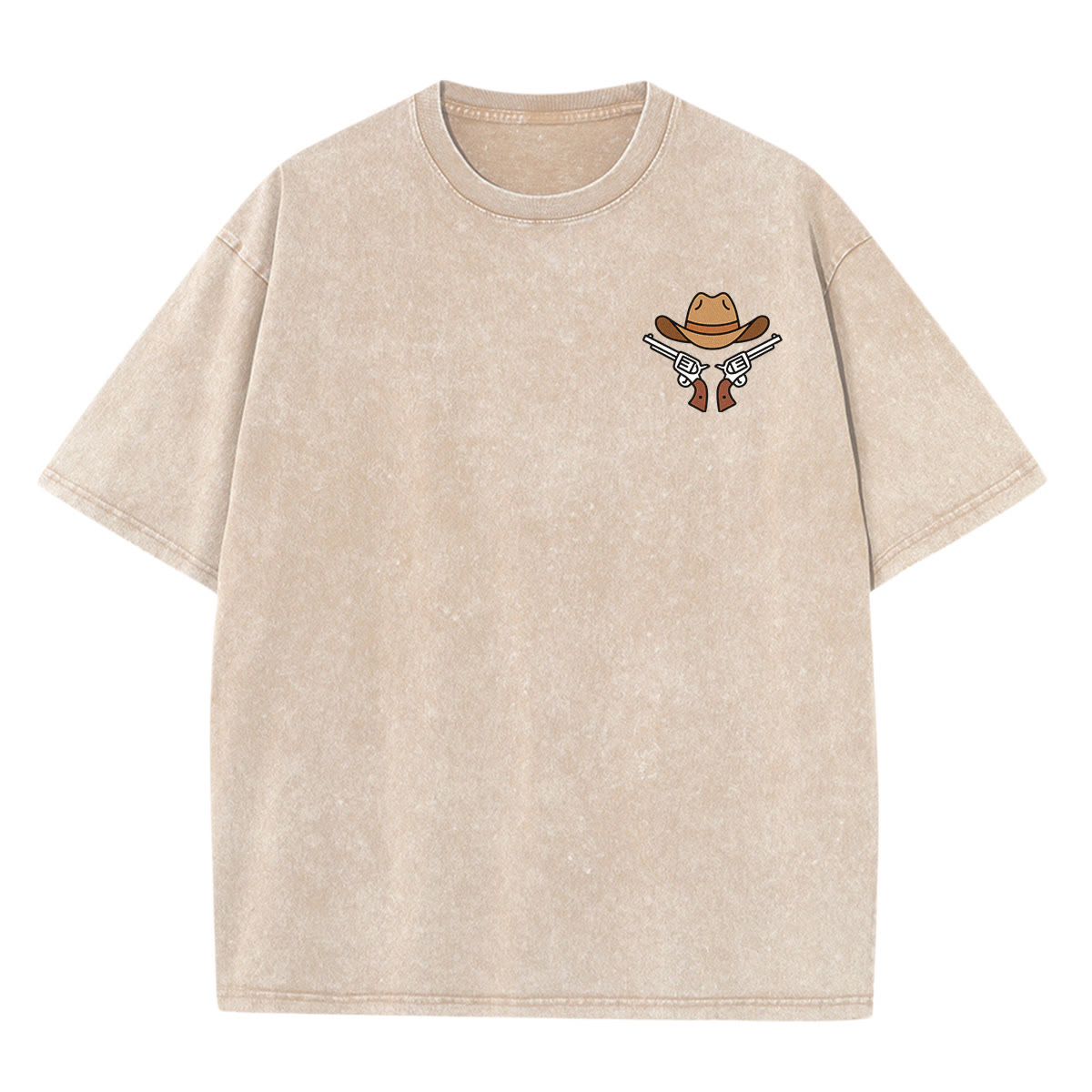 Rubbyoo Just The Way I Like It Double Sided Unisex Washed T-shirt Western Cowboy Style - image 2