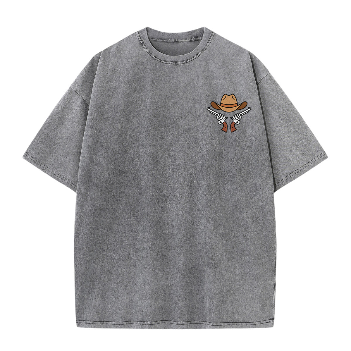 Rubbyoo Just The Way I Like It Double Sided Unisex Washed T-shirt Western Cowboy Style - image 17