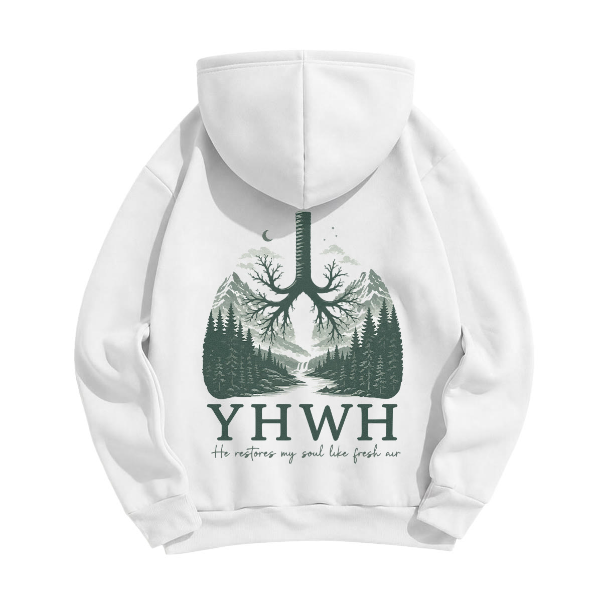 Rubbyoo He Restores My Soul Like Fresh Air YHWH Unisex Hoodie - image 12