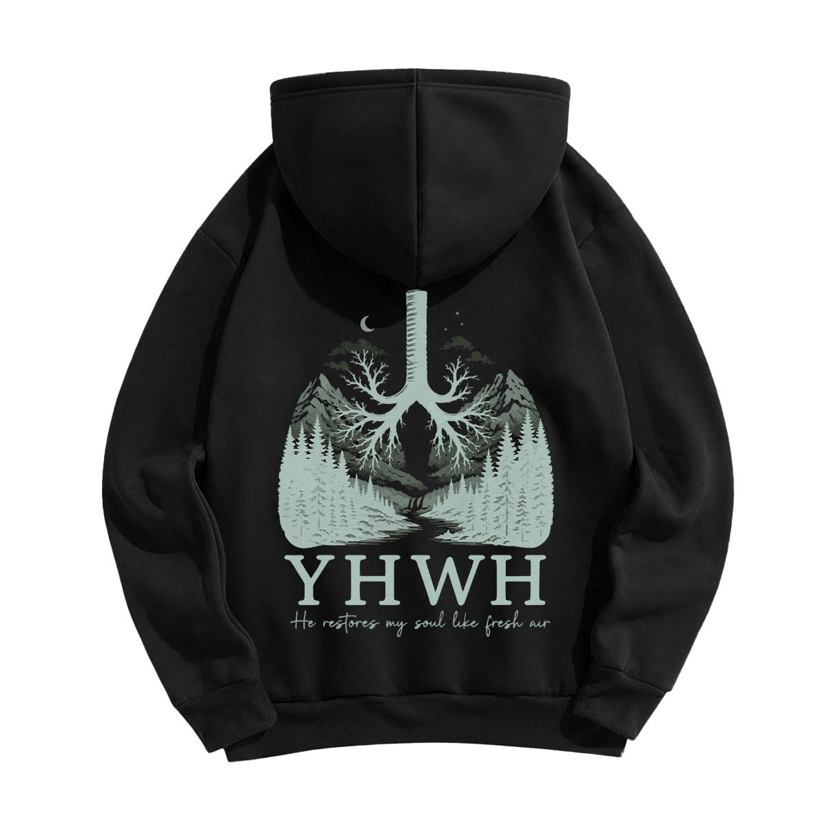 Rubbyoo He Restores My Soul Like Fresh Air YHWH Unisex Hoodie - image 15