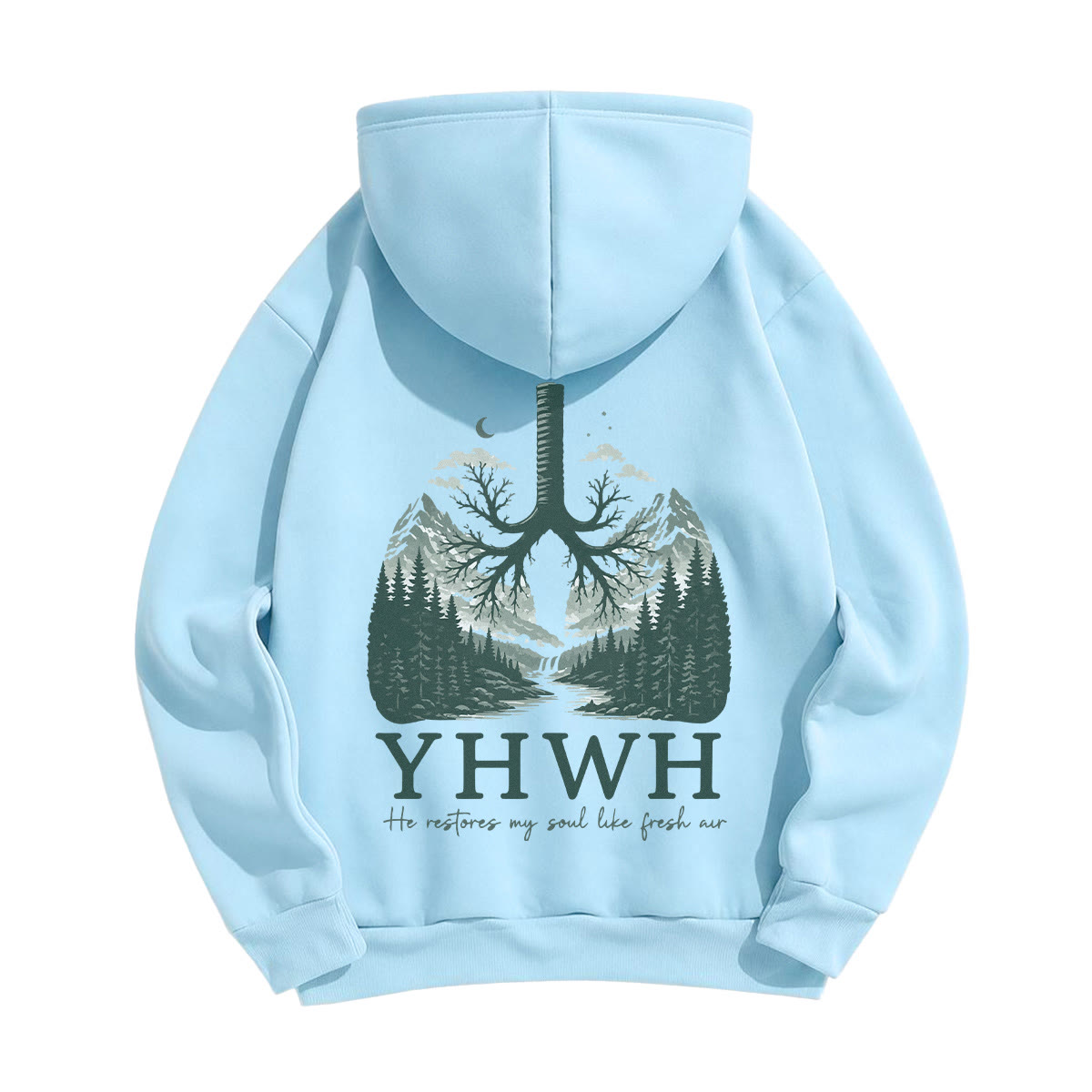 Rubbyoo He Restores My Soul Like Fresh Air YHWH Unisex Hoodie - image 24