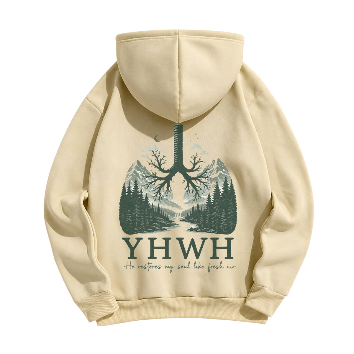 Rubbyoo He Restores My Soul Like Fresh Air YHWH Unisex Hoodie - image 9