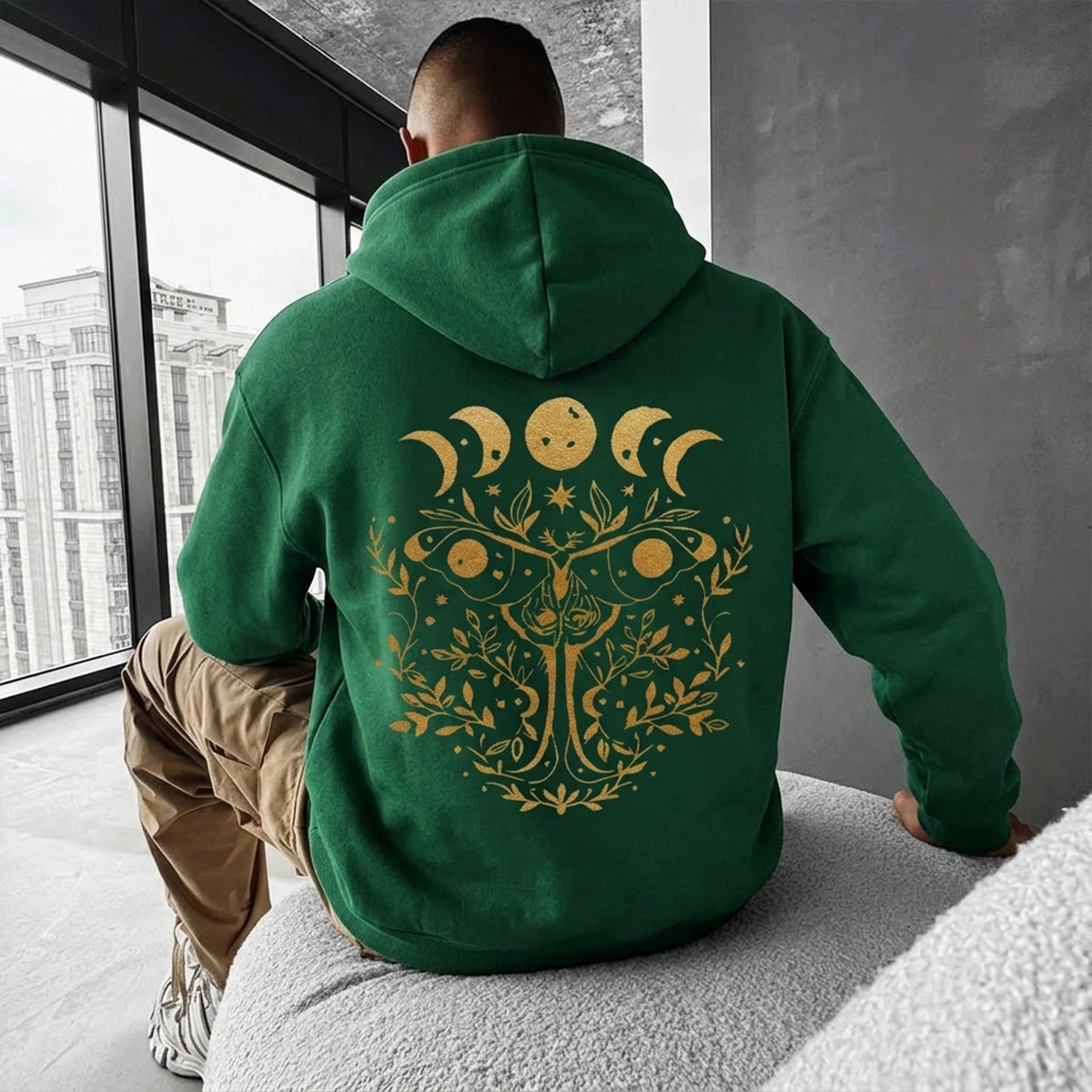 Rubbyoo  Celestial Moth Unisex Hoodie  - image 3