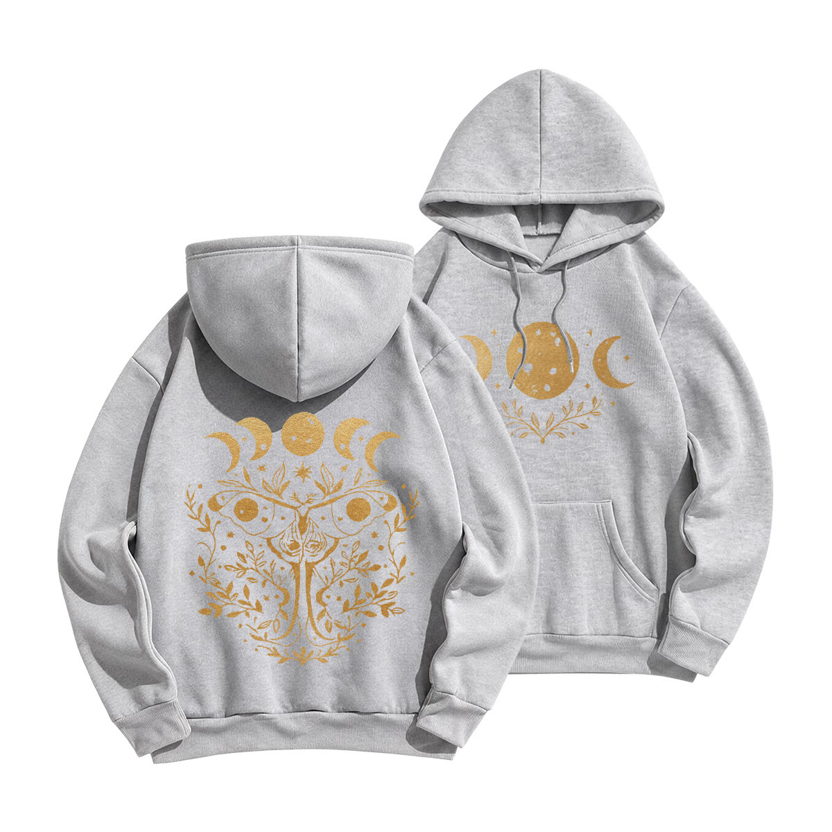 Rubbyoo  Celestial Moth Unisex Hoodie  - Grey - 2XL - image 22