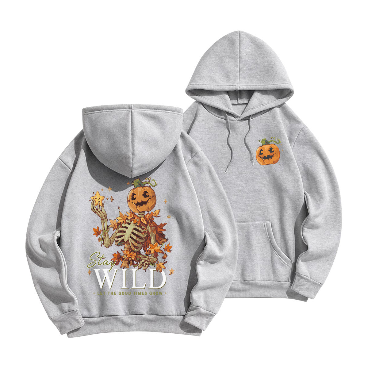 Rubbyoo Stay Wild Unisex Hoodie - Grey - 2XL - image 22