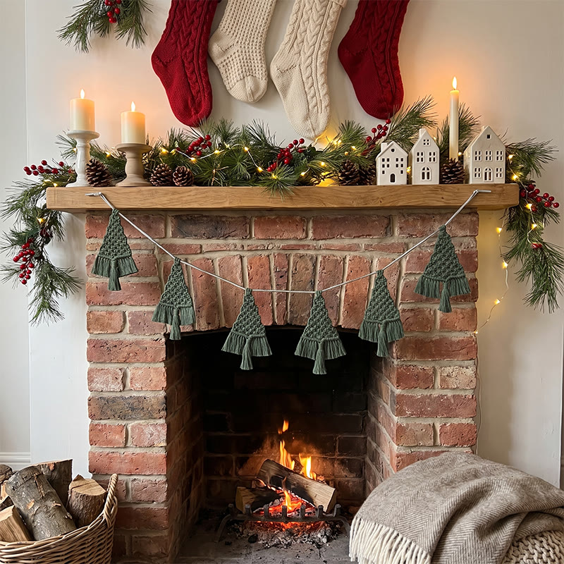 Rubbyoo Macrame Christmas Tree - Boho Festive Holiday Hanging | Christmas Wall Art Ornament Gift - image 3