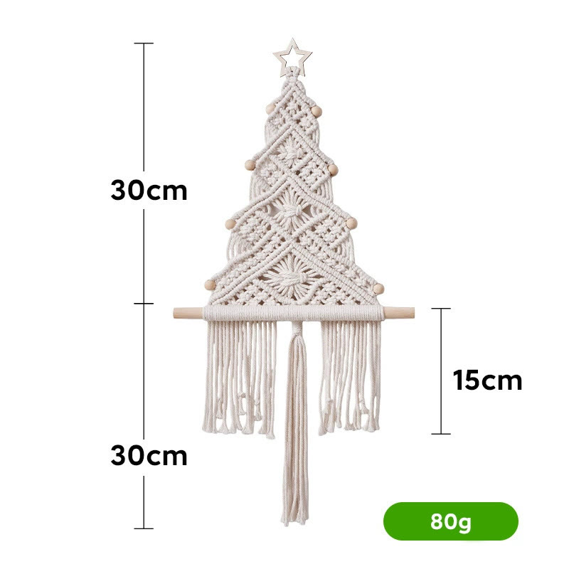 Rubbyoo Macrame Christmas Tree Wall Hanging - Rustic Home Art Decor | Perfect Housewarming Gift - A - image 5