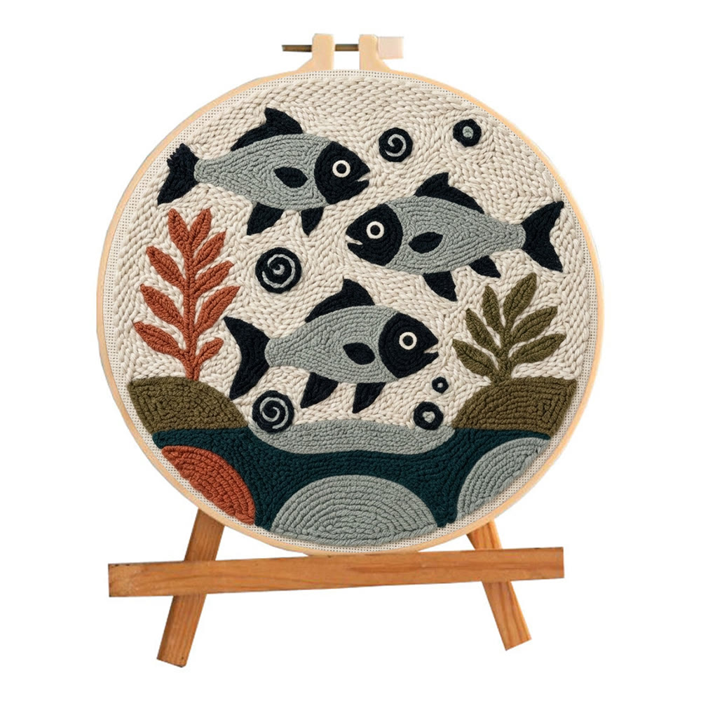 Swimming Fish Punch Needle Kit - Handmade Gift For Fish Lover | Modern Style Home Decor - image 10
