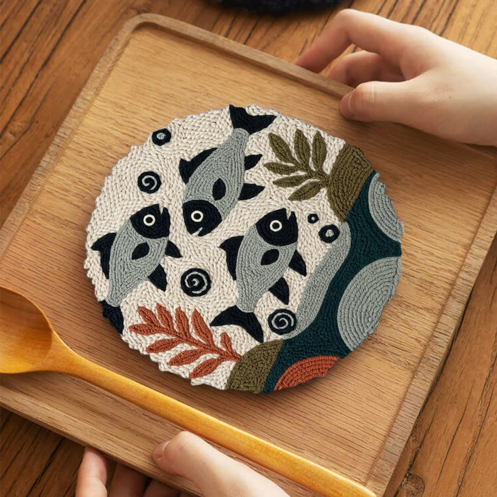 Swimming Fish Punch Needle Kit - Handmade Gift For Fish Lover | Modern Style Home Decor - image 11