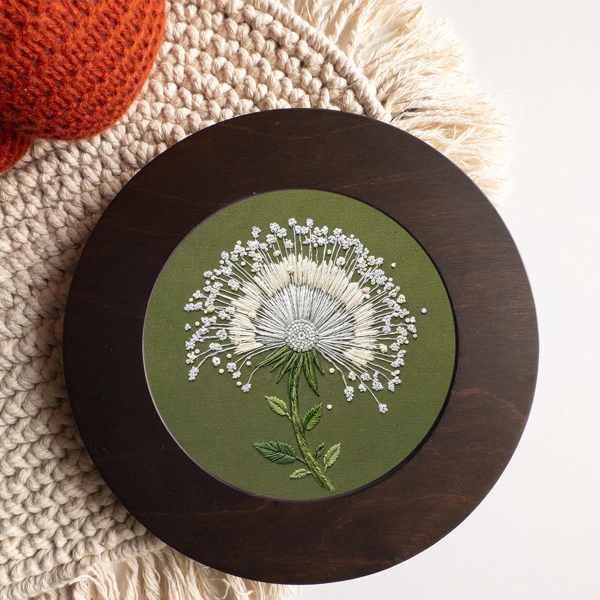 Rubbyoo Embroidery Kit -  Swaying Dandelion | Exquisite Handmade Housewarming Gift | Graceful Blossom Pattern - image 5