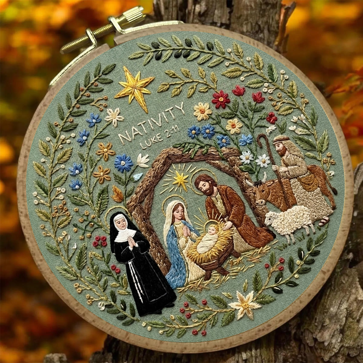 Rubbyoo Embroidery Kit -  The Birth of Jesus | Bible Verse Theme Handicraft | DIY Religious Christmas Gift - image 4