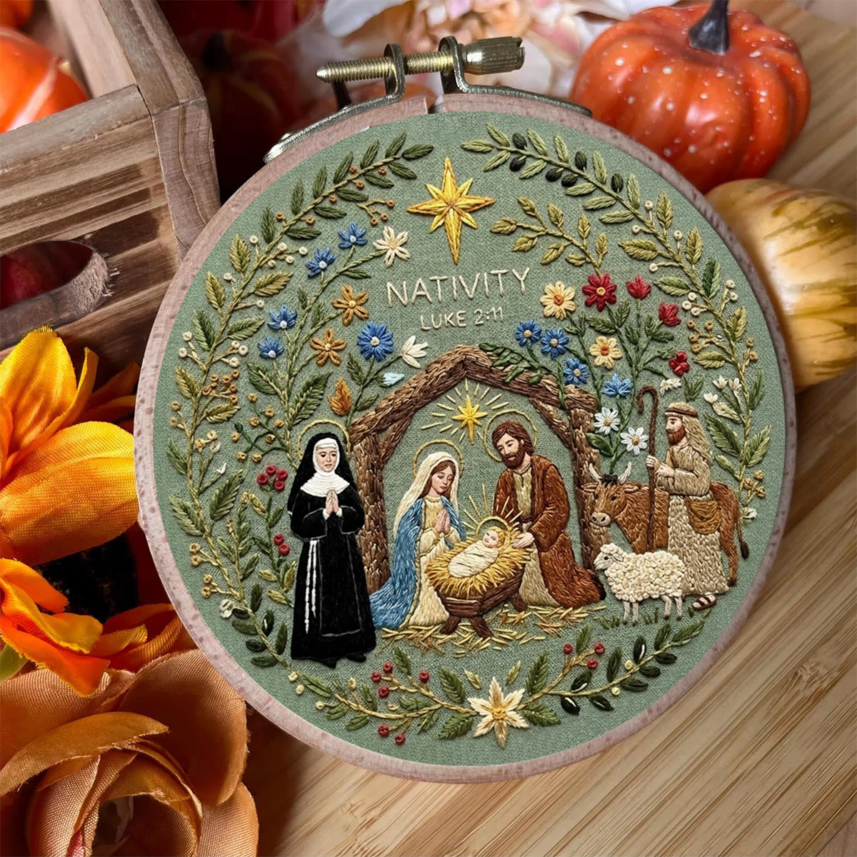 Rubbyoo Embroidery Kit -  The Birth of Jesus | Bible Verse Theme Handicraft | DIY Religious Christmas Gift - image 7