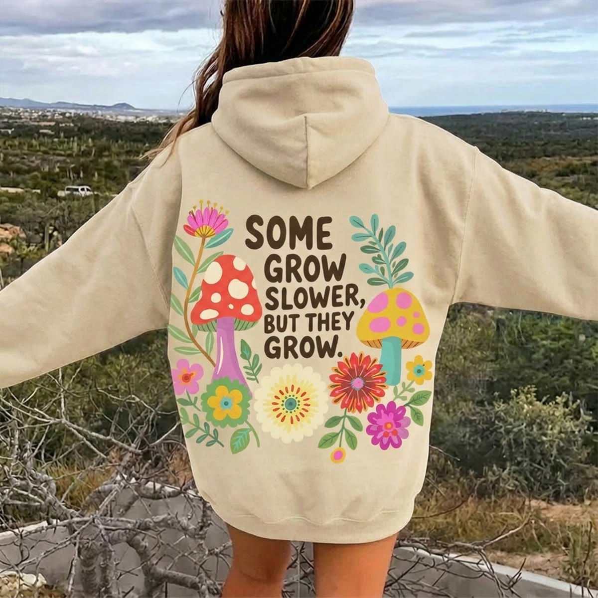 Rubbyoo Some Grow Slower But They Grow Unisex Hoodie  - image 2